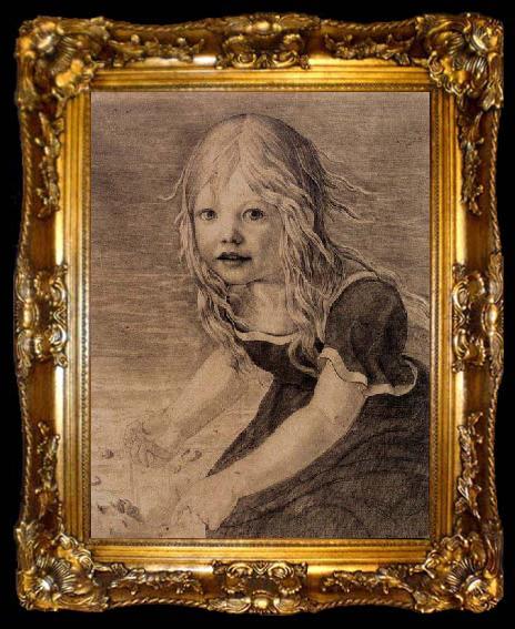 framed  Karl friedrich schinkel Portrait of the Artist-s Daughter, ta009-2